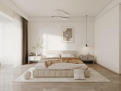 现代家居卧室3D模型下载